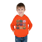 Toddler Halloween Pumpkin Hoodie — Colorful Patterned Jack-O’-Lanterns