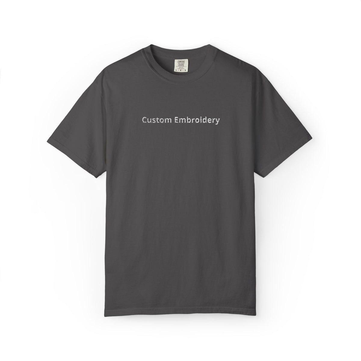 EMBROIDERED Custom Text Comfort Colors Unisex (Dark Colors/Shades) T-Shirt
