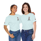 Just an RN and her books Unisex T-Shirt with imprinted sleeves - Print