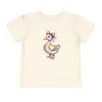 Cute Duckling Toddler Tee — Watercolor Duck with Pink Bow