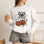 Halloween Jack-O'-Lantern 3D Bow Pumpkins Graphic - Pullover Sweatshirt