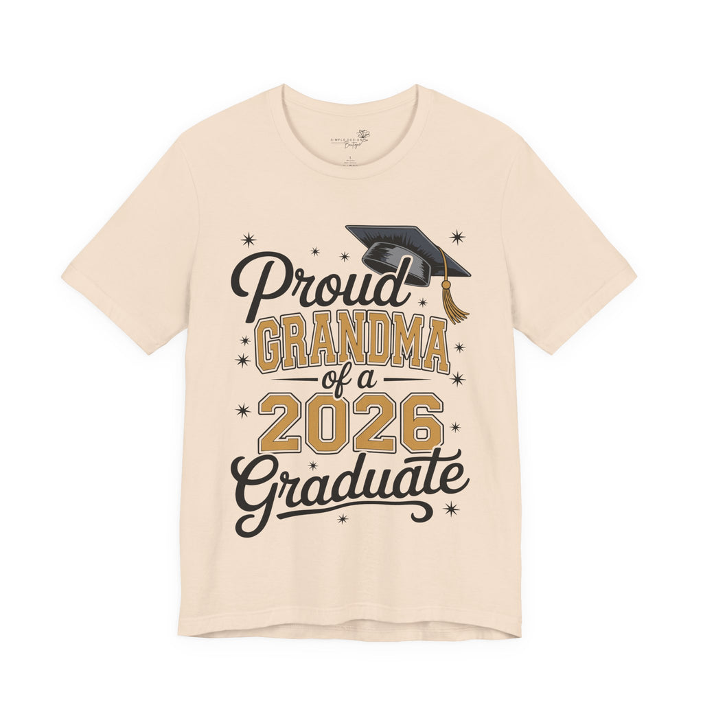 Proud Grandma of a 2026 Graduate FRONT & BACK upload photo T-Shirt