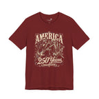 America 250 Years Guitar T-Shirt — Lincoln & Washington Rock Graphic Tee | S–3XL