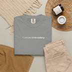 EMBROIDERED Custom Text Comfort Colors Unisex (Dark Colors/Shades) T-Shirt