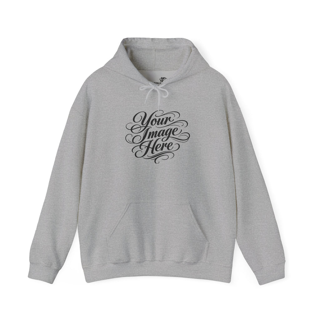 Custom Image & Optional Text Graphic Print - Cozy Hoodie
