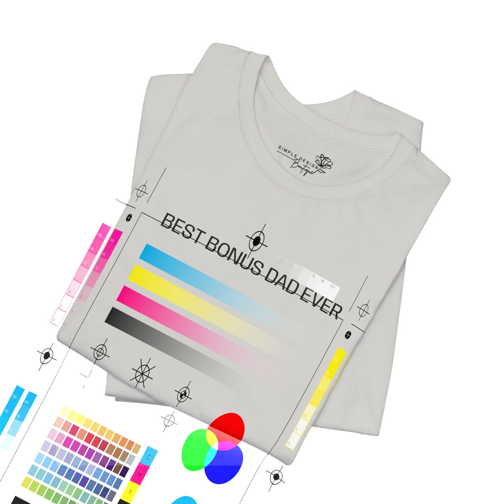 Best Bonus Dad Ever — Embroidered T-Shirt