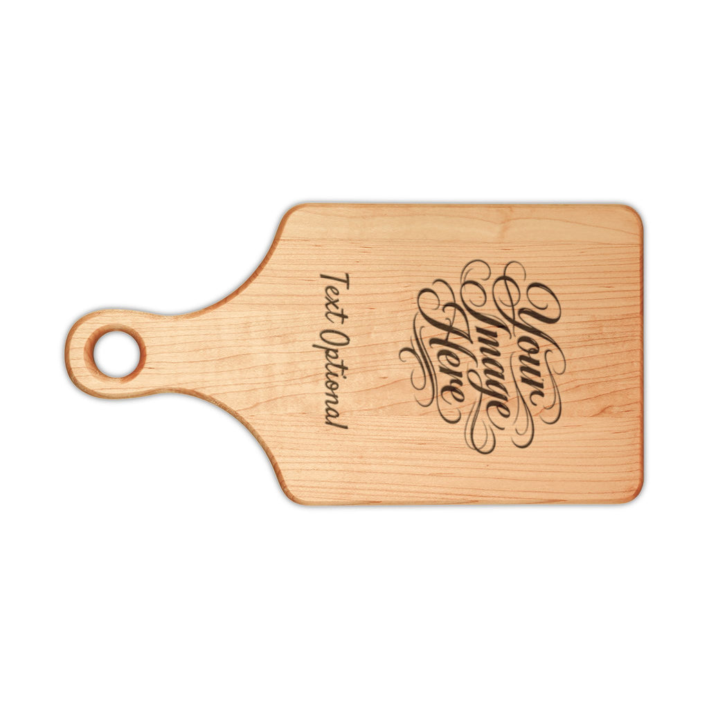Personalized Engraved Wooden Cutting Board – Custom Text & Image, Maple or Walnut Gift