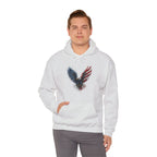 Patriotic American Flag Bald Eagle Graphic - Cozy Hoodie