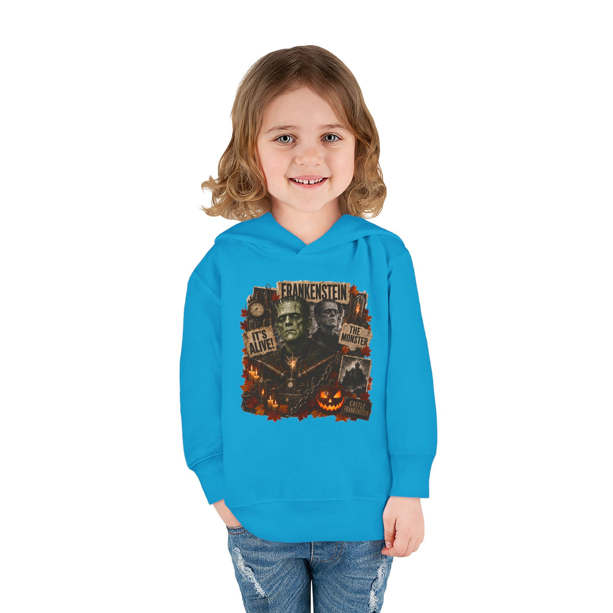 Frankenstein Toddler Hoodie - Cute Spooky Halloween Pullover