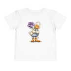 Cute Duckling Toddler Tee - Purple Rose Illustration