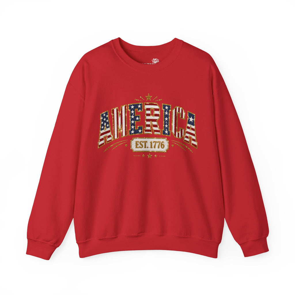 America 250th Anniversary Crewneck Sweatshirt — Patriotic Women’s Gift | S–3XL