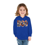 Toddler Hoodie - "BOO" Plaid Halloween Pullover