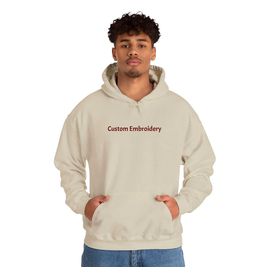 EMBROIDERED Custom Text (Light Colors/Shades) Unisex Hoodies