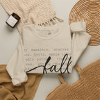 Fall Script Graphic / Cozy Autumn Words Design - Pullover Sweatshirt