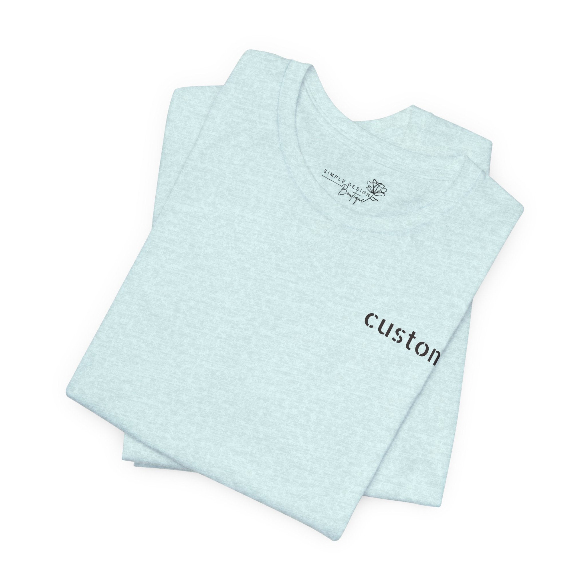 Custom Left Chest T-Shirt — Personalized Text Print