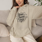 Custom Image & Optional Text Graphic Print - Cozy Hoodie