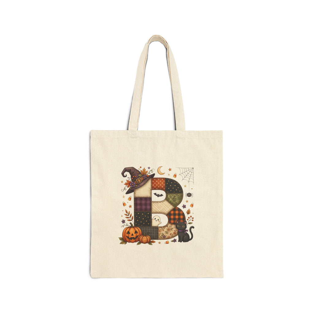 Custom Initial Autumn/Halloween Tote Bag
