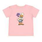 Cute Duckling Toddler Tee - Purple Rose Illustration