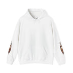 Boho Moon & Sunflower Hoodie — Crescent Moon Floral Sleeve Sweatshirt