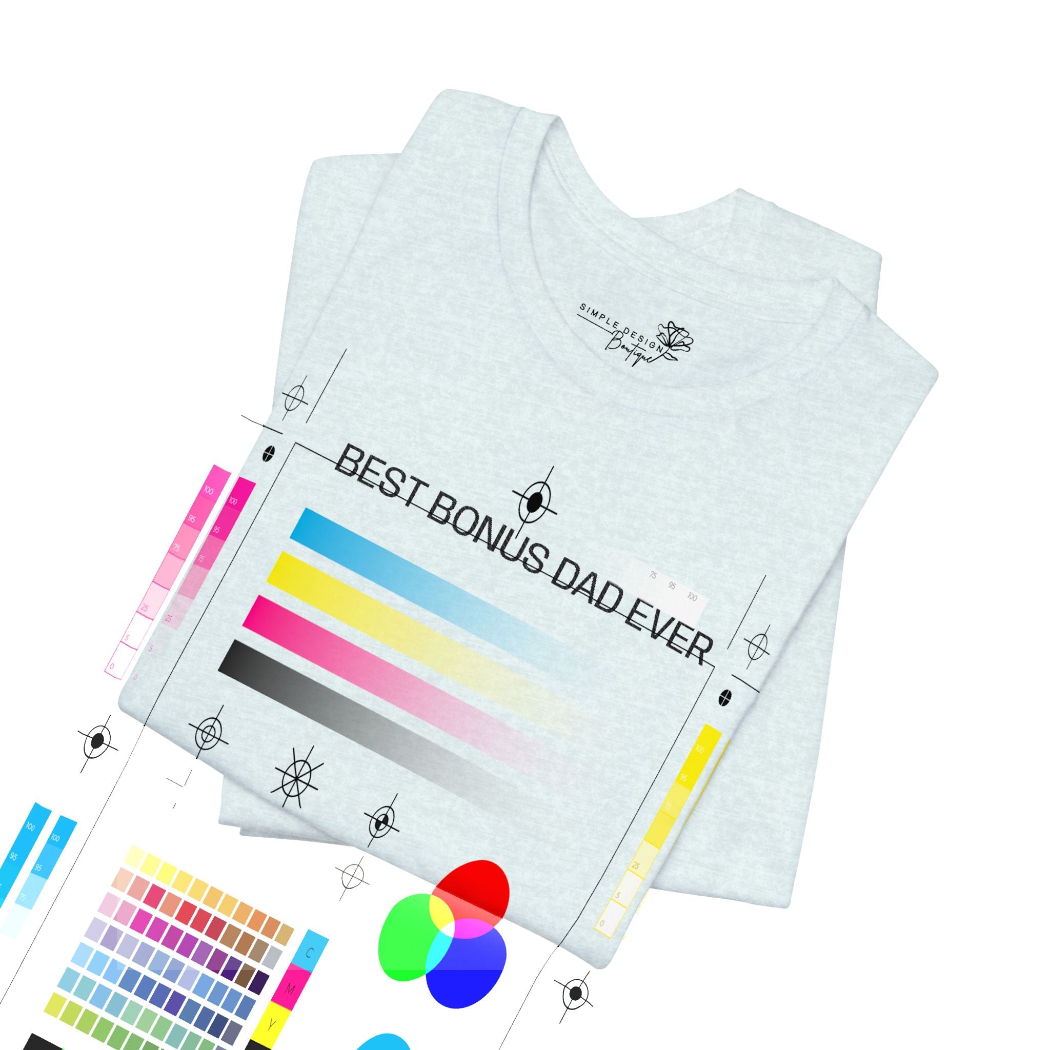 Best Bonus Dad Ever — Embroidered T-Shirt