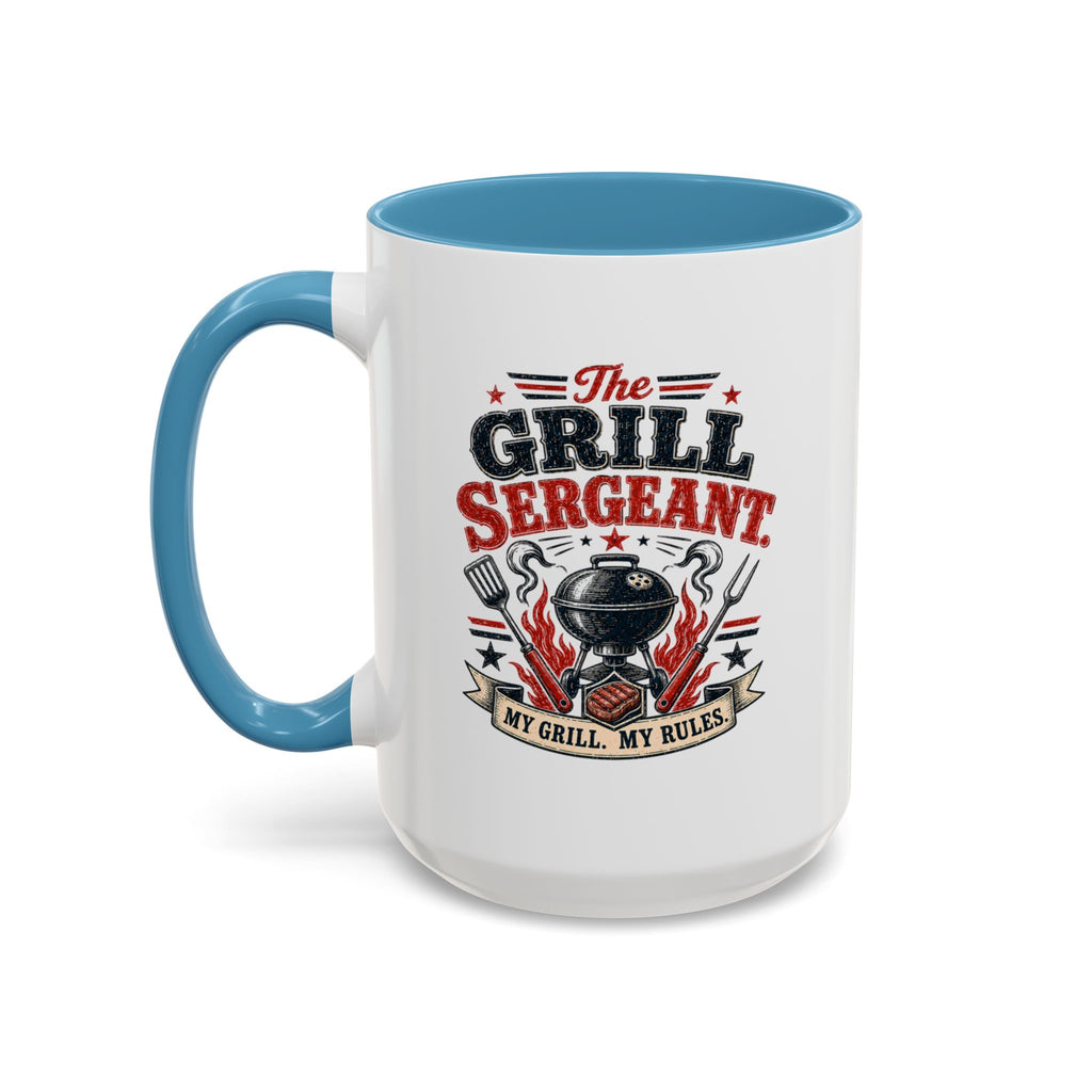 Grill Sergeant Accent Mug – "My Grill, My Rules" Coffee Cup (11/15oz)