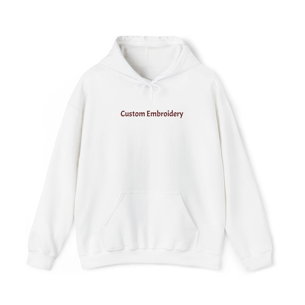 EMBROIDERED Custom Text (Light Colors/Shades) Unisex Hoodies