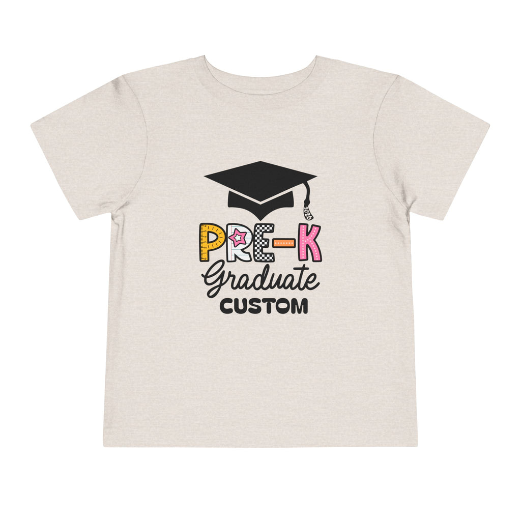 Girls Pre-K Grad 2026 Toddler Tee – Customizable Graduation Shirt