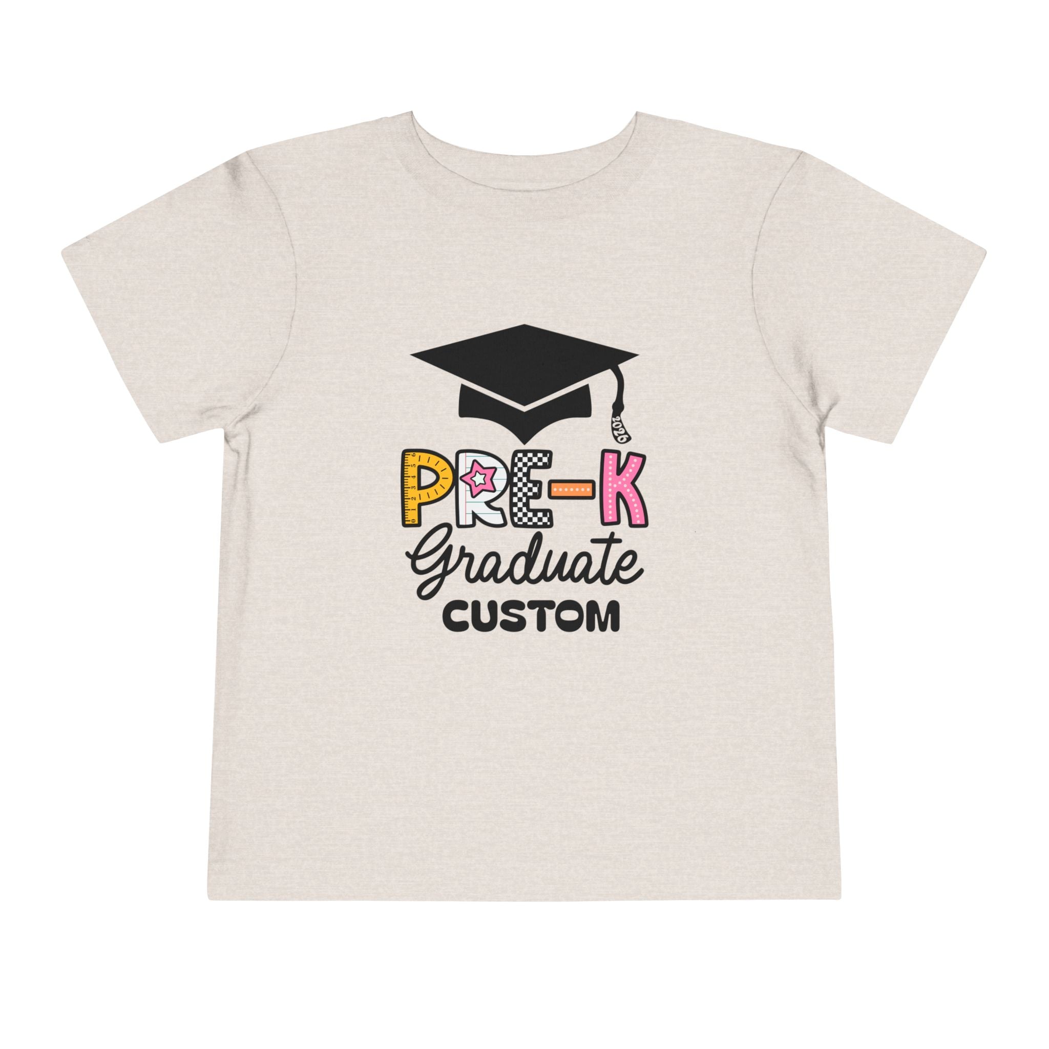 Girls Pre-K Grad 2026 Toddler Tee – Customizable Graduation Shirt