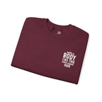 "With a Body Like This Who Needs Hair" Sweatshirt - Print