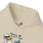 Funny 'Whatever Life Throws At You' Graphic - Cozy Hoodie