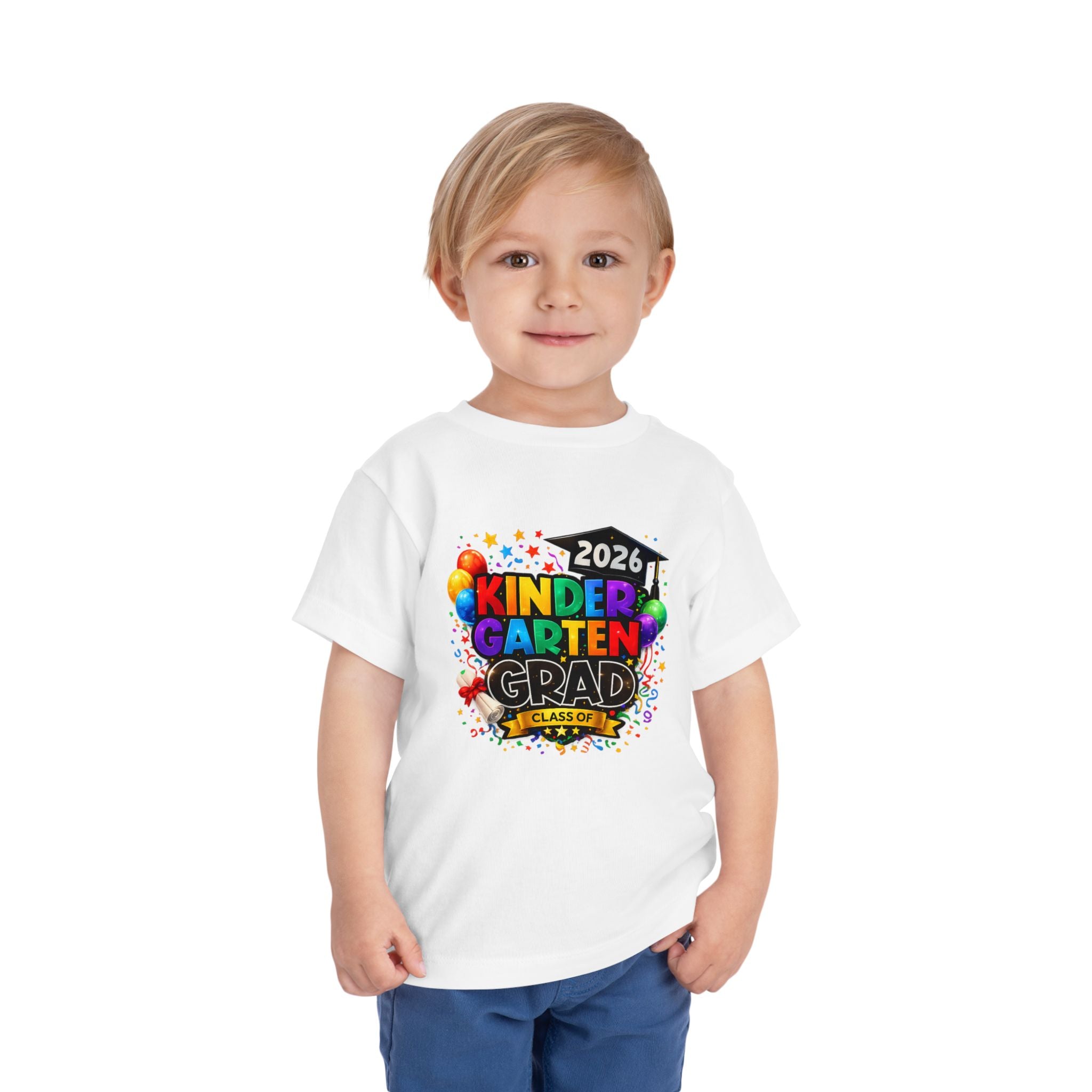 Kindergarten Graduate — Vivid Bright Design Toddler T-Shirt