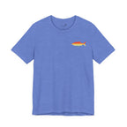 Fish Icon Tee — Small Rainbow Fish Chest Graphic T-Shirt