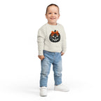 Toddler Sweatshirt - Halloween Jack-O'-Lantern with Orange Bow