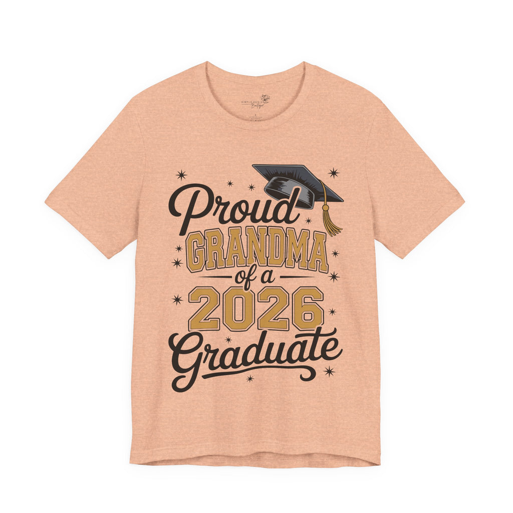 Proud Grandma of a 2026 Graduate FRONT & BACK upload photo T-Shirt
