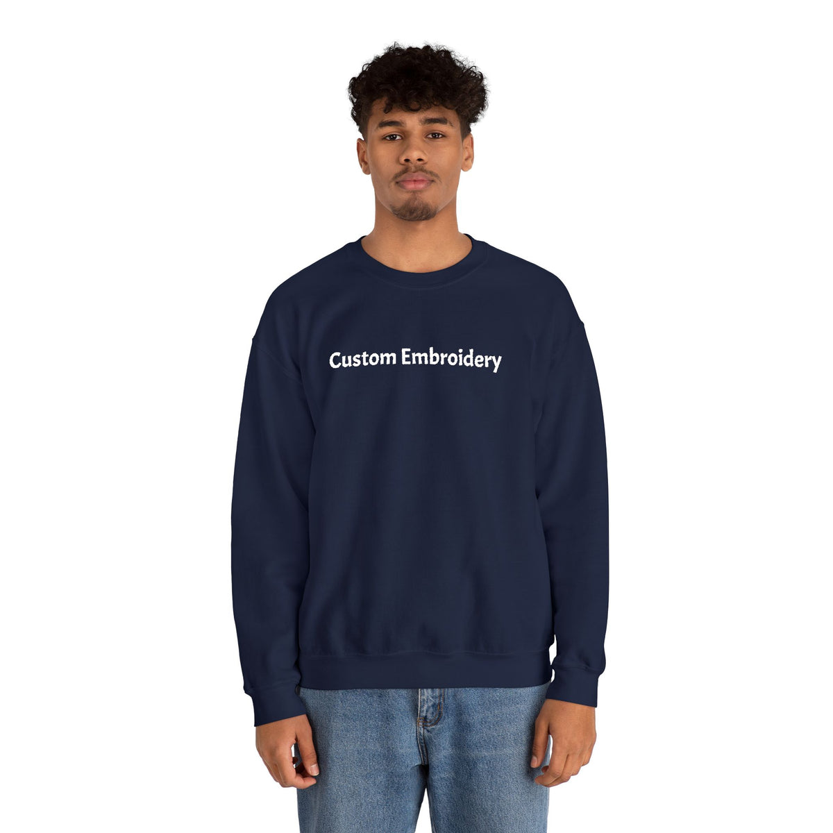 EMBROIDERED Custom Text (Dark Colors/Shades) Pullover Sweatshirts
