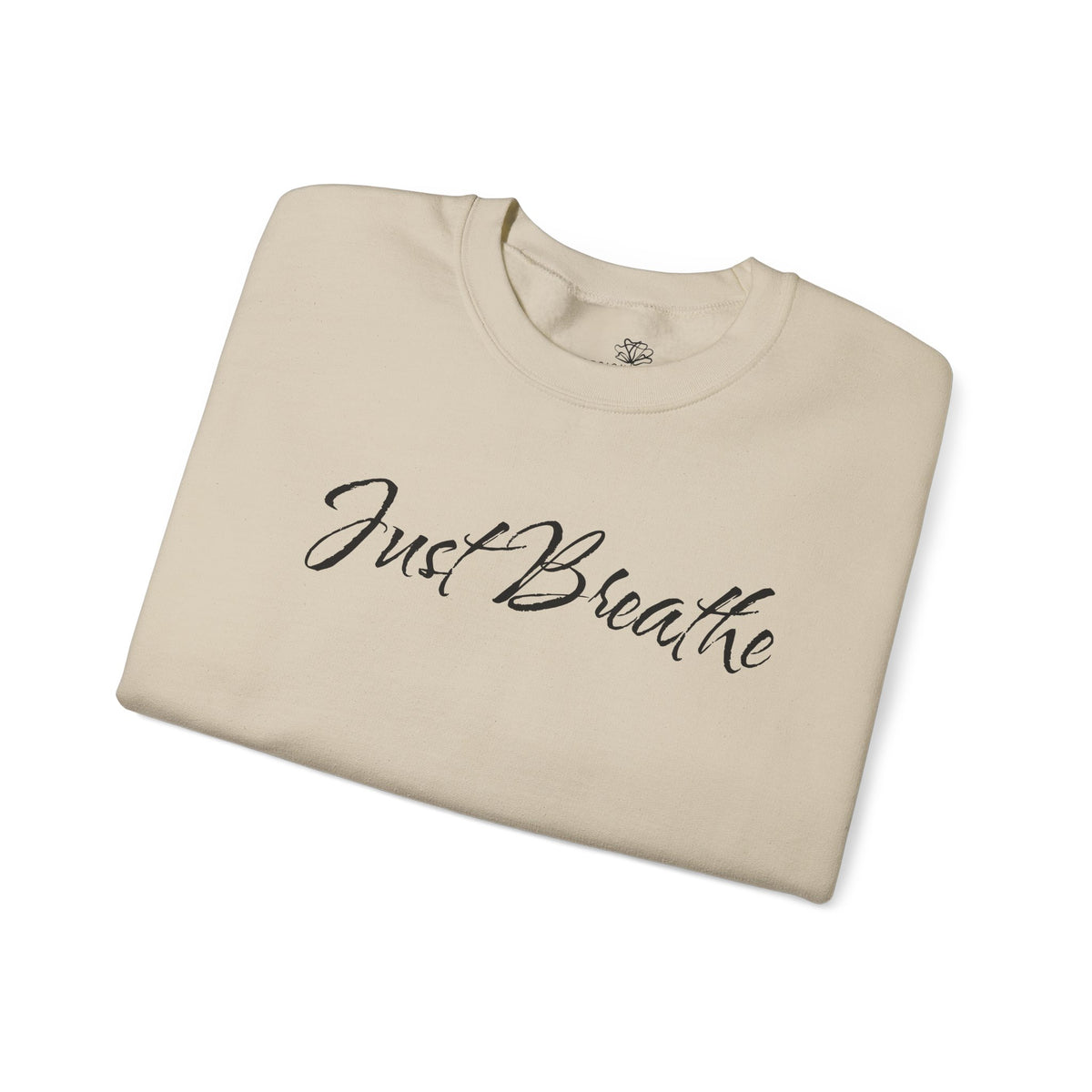 Just Breathe FRONT & BACK Graphic - Cozy Pullover Sweatshirt