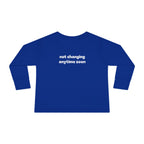 Sassy Since Birth — Not Changing Anytime Soon | Front & Back Toddler Tee