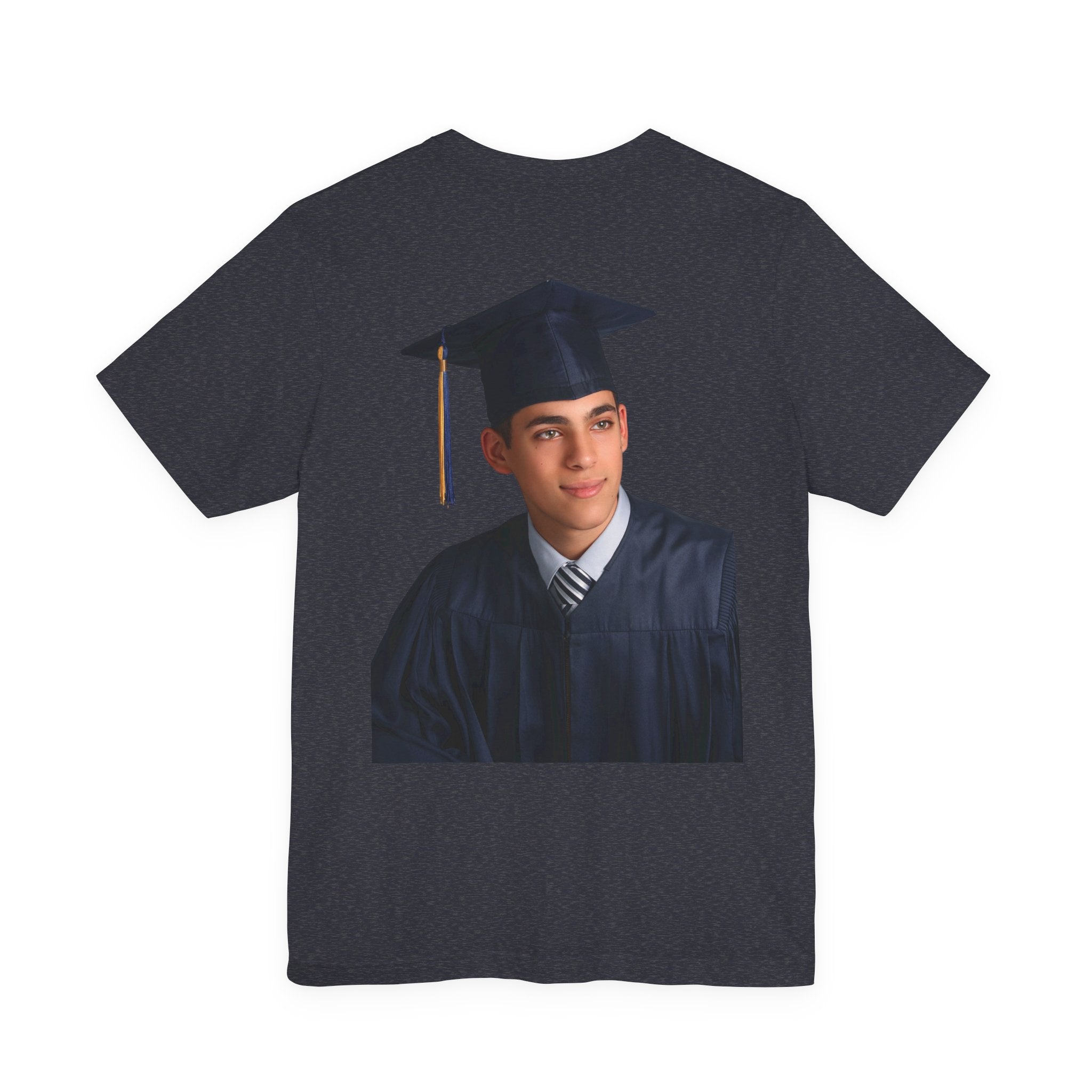 Proud Mom of a 2026 Graduate FRONT & BACK upload photo T-Shirt