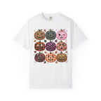 Patterned Comfort Colors Pumpkin Patch T-Shirt — Cute Halloween Jack-O'-Lanterns