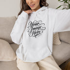 Custom Image & Optional Text Graphic Print - Cozy Hoodie