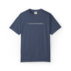 EMBROIDERED Custom Text Comfort Colors Unisex (Dark Colors/Shades) T-Shirt