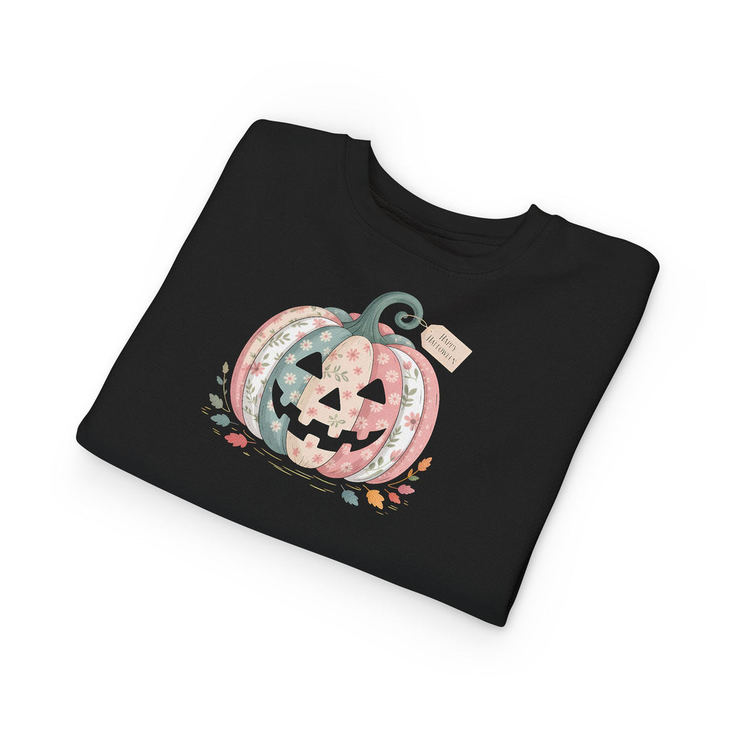 Toddler Sweatshirt - Patchwork Jack-O'-Lantern Pumpkin Pullover