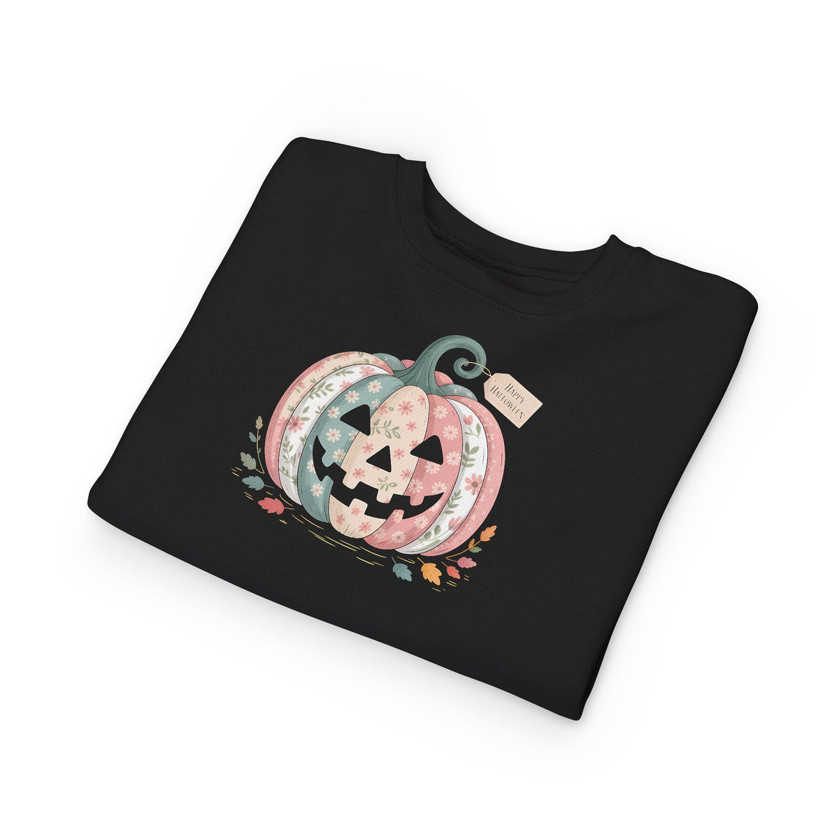 Toddler Sweatshirt - Patchwork Jack-O'-Lantern Pumpkin Pullover