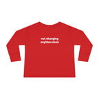 Sassy Since Birth — Not Changing Anytime Soon | Front & Back Toddler Tee