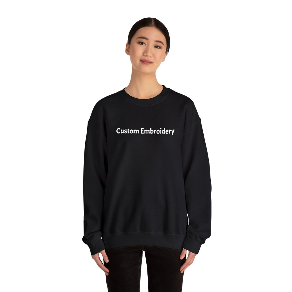 EMBROIDERED Custom Text (Dark Colors/Shades) Pullover Sweatshirts