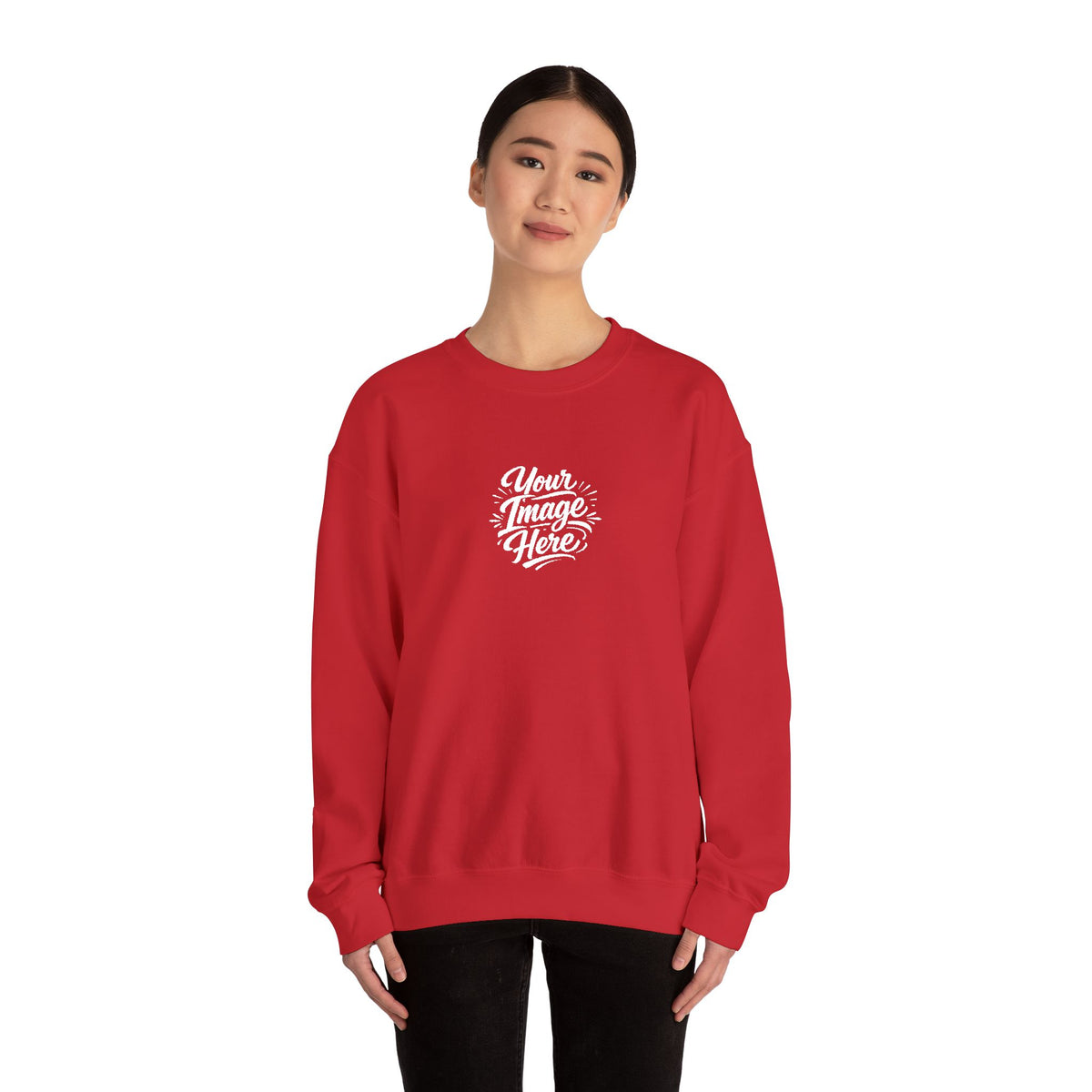EMBROIDERED Custom Image (Dark Colors/Shades) Pullover Sweatshirts