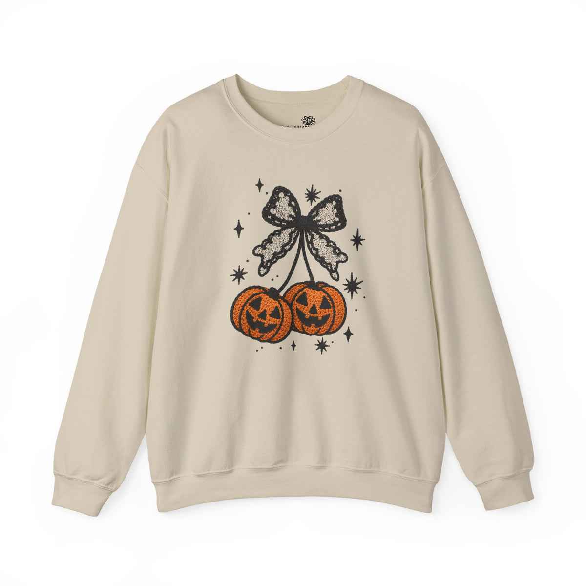 Halloween Jack-O'-Lantern 3D Bow Pumpkins Graphic - Pullover Sweatshirt
