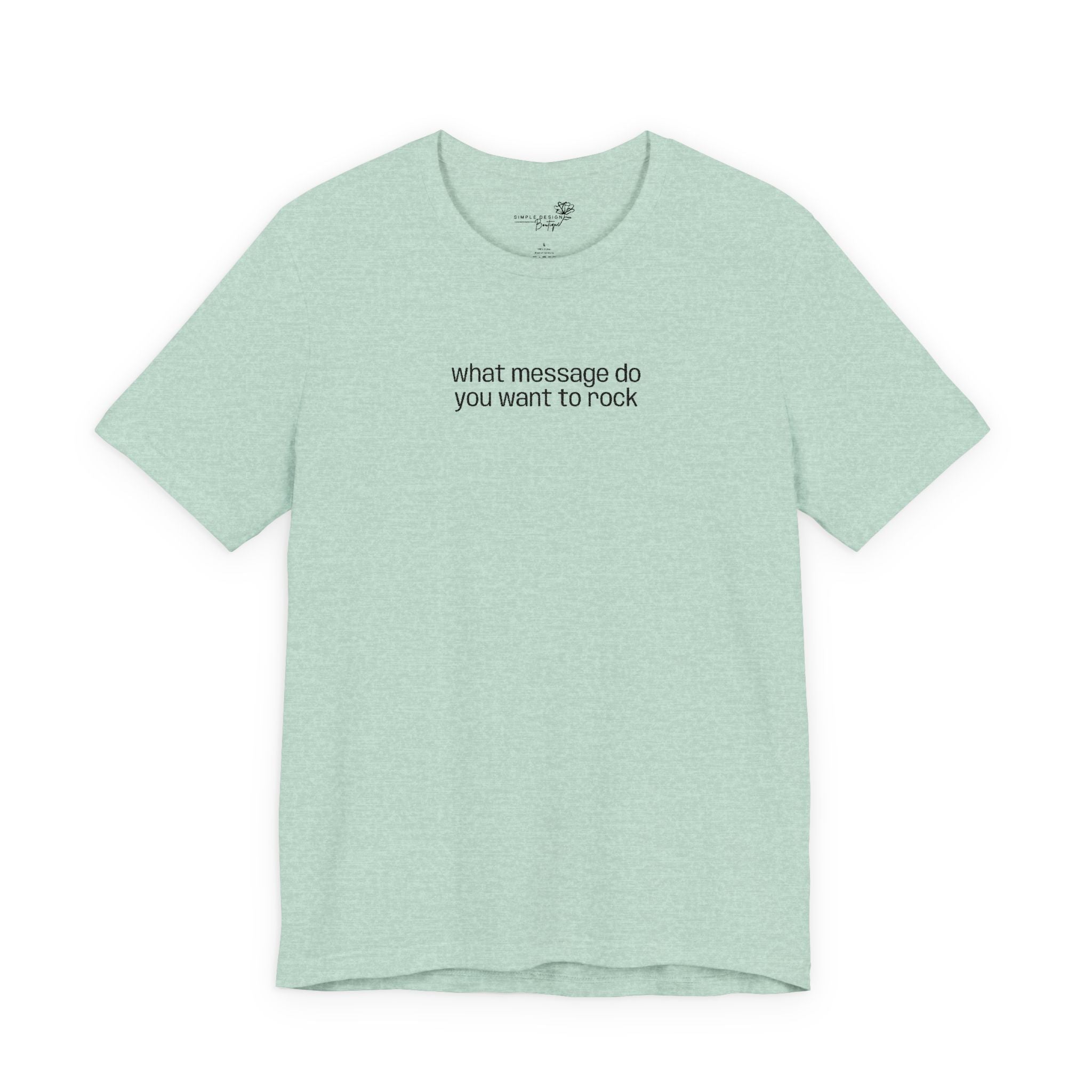 Custom Text Embroidered T-Shirt — Your Words, Stitched in Style