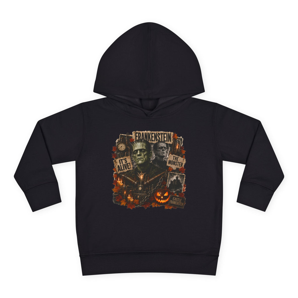 Frankenstein Toddler Hoodie - Cute Spooky Halloween Pullover