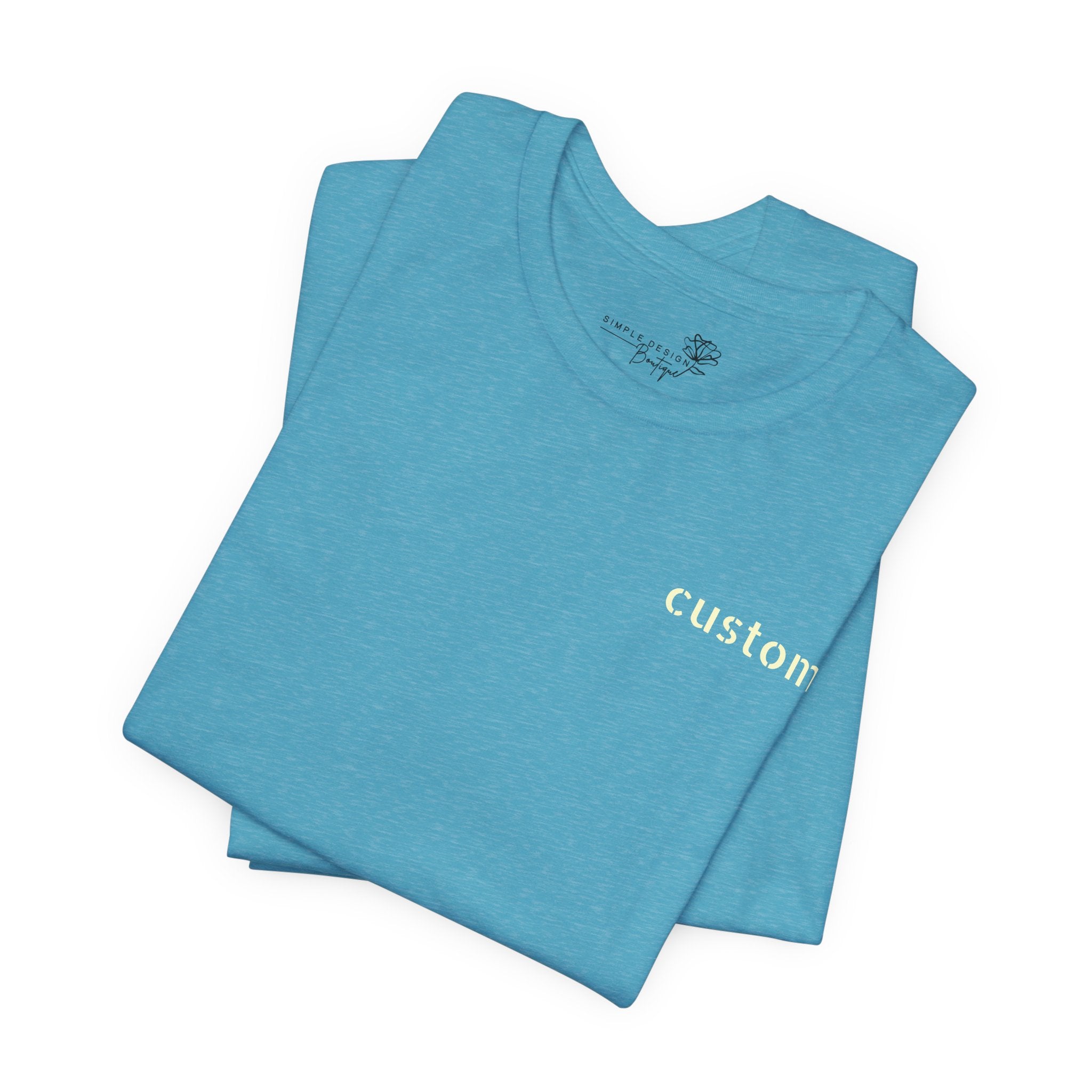 Custom Left Chest T-Shirt — Personalized Text Print